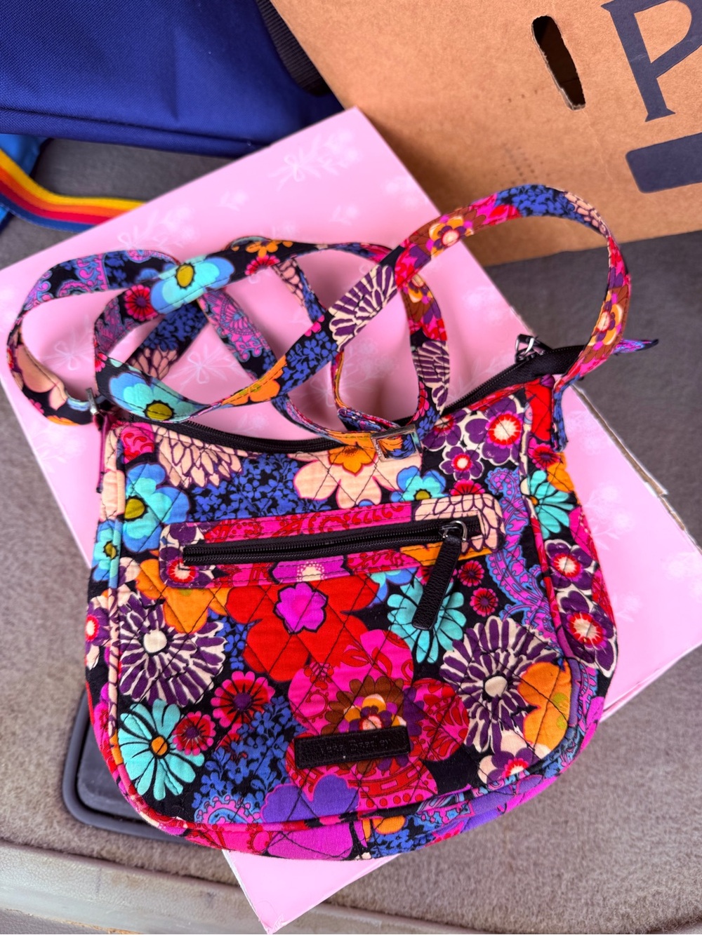 Vera Bradley Quilted Floral Crossbody in Bright Multi